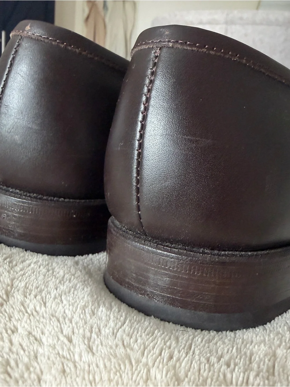 Men's Dark Brown Leather Penny Loafers